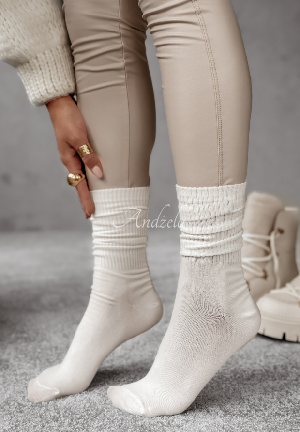 Gerippte Socken Homey Hues Ecru