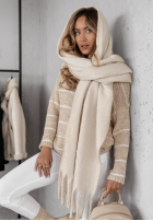 Schal z frędzlami A Snowy Wonderland Beige