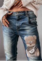 Hose Jeans z naszywką The Best Bear Blau