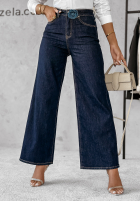 Hose Jeans wide leg Sky Is The Limit Dunkelblau