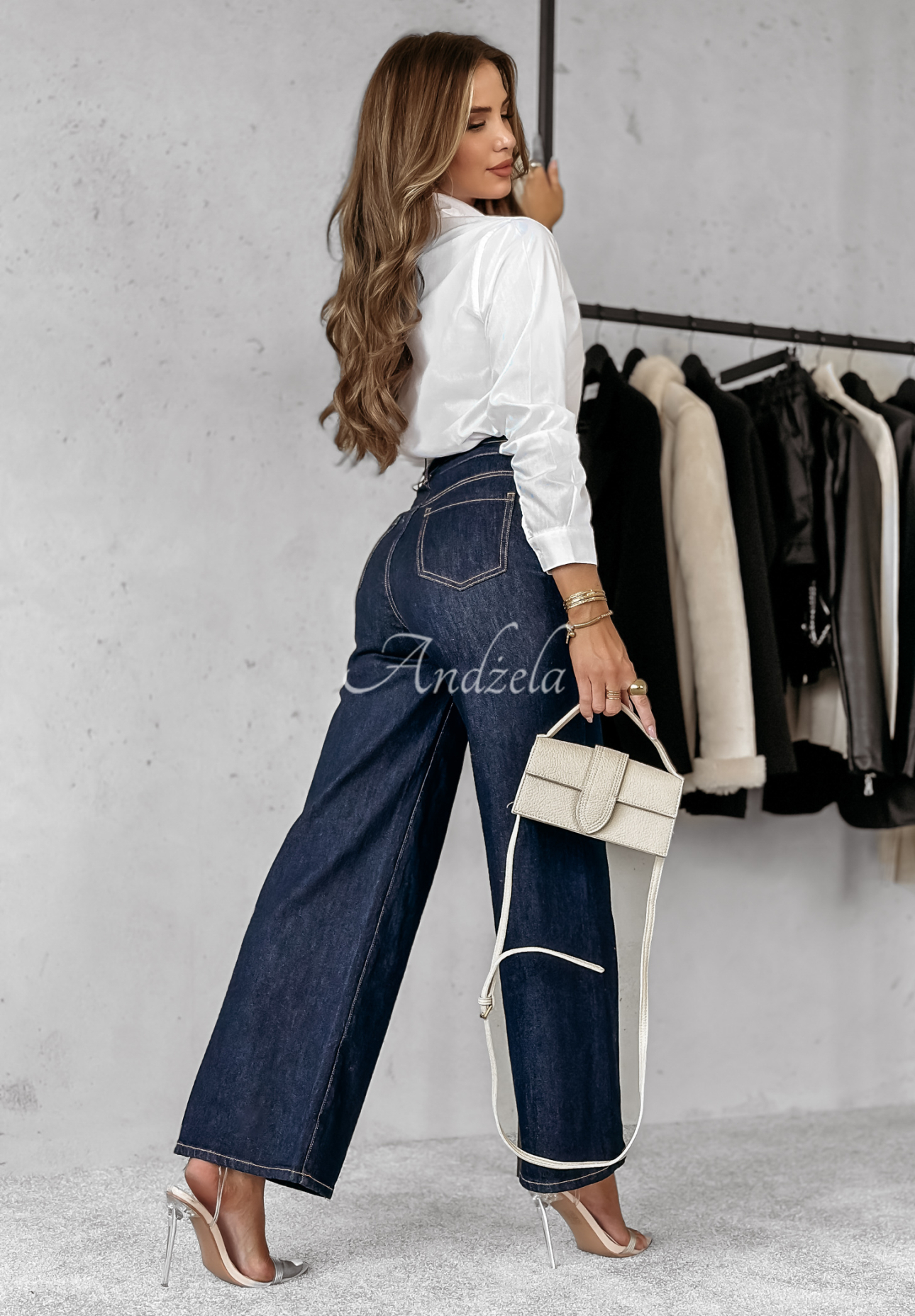 Jeanshose wide leg Sky Is The Limit Dunkelblau