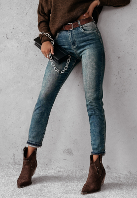 Straight Jeans mit Gürtel Swift Motion Blau