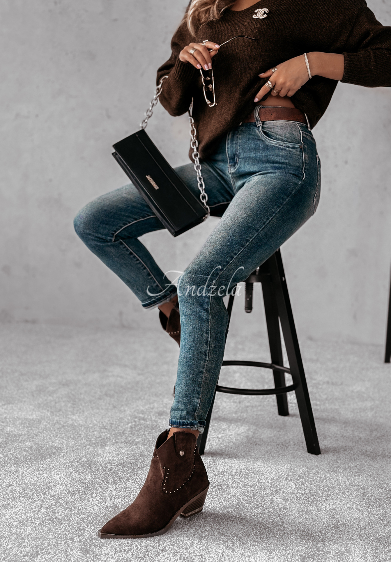 Straight Jeans mit Gürtel Swift Motion Blau