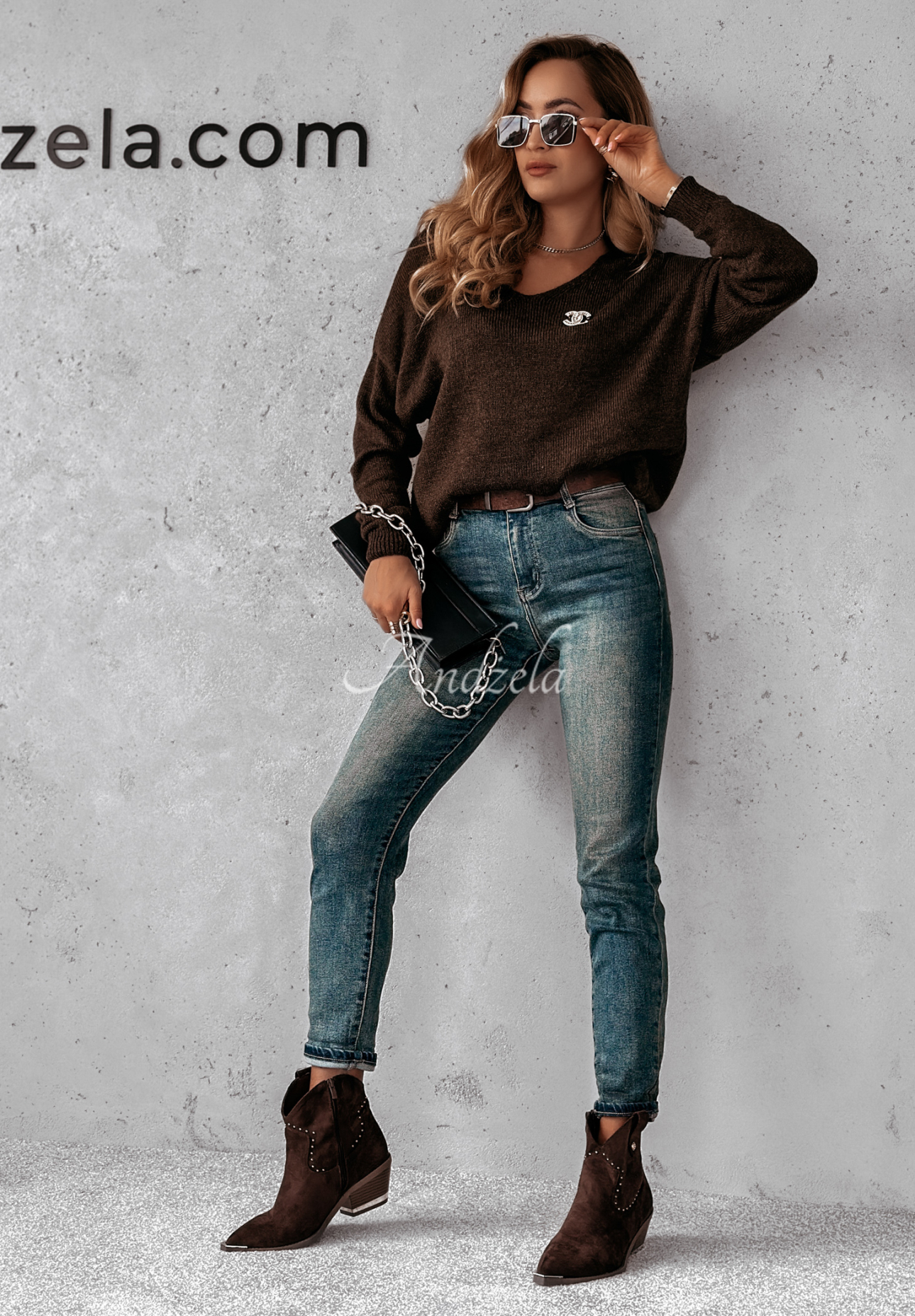 Straight Jeans mit Gürtel Swift Motion Blau