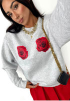 Sweatshirt z nadrukiem La Milla Rosy Things Grau