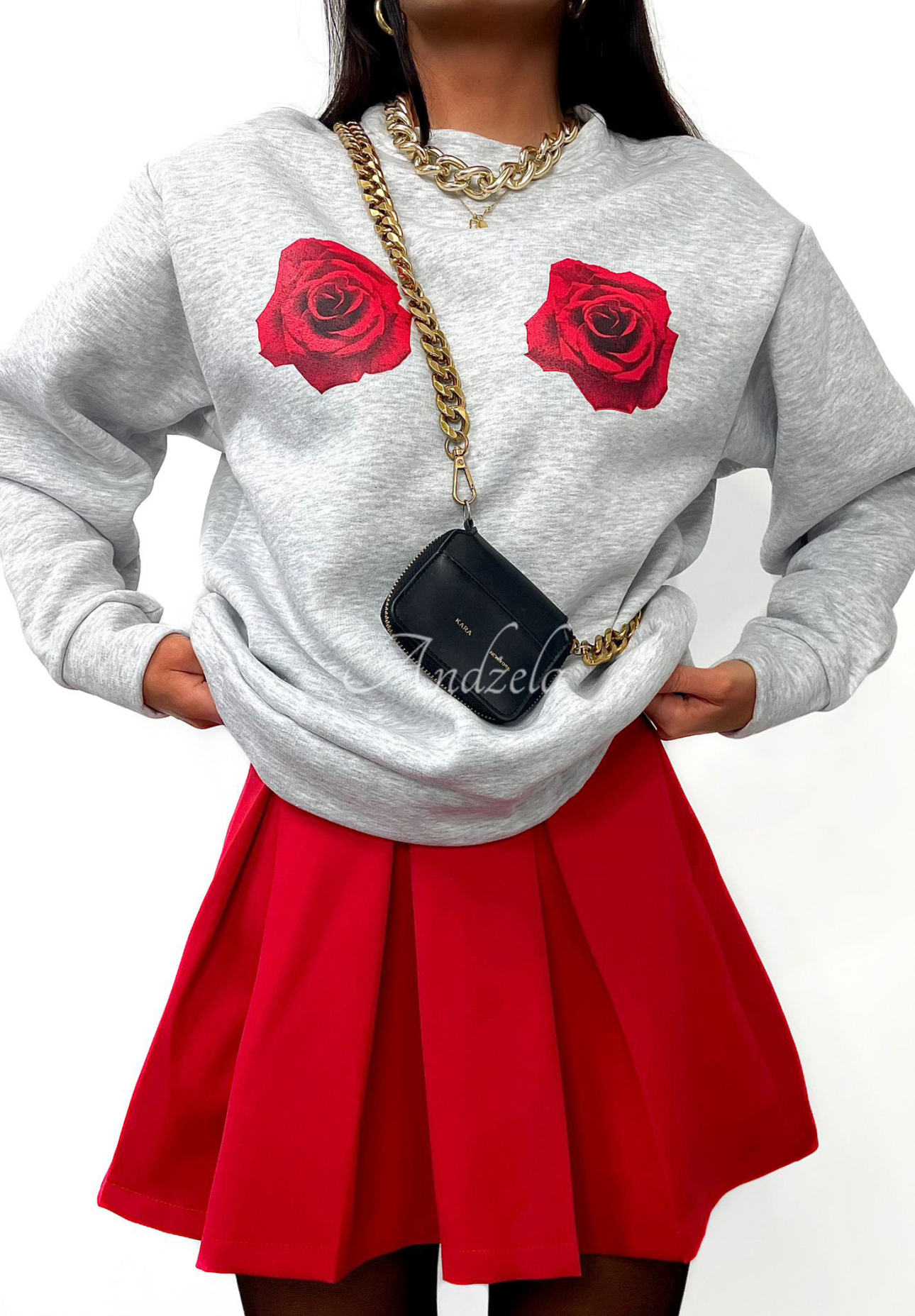 Sweatshirt mit Print La Milla Rosy Things Grau