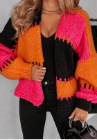 Krótki Cardigan oversize Seriously Prett pomarańczowo-Rosa