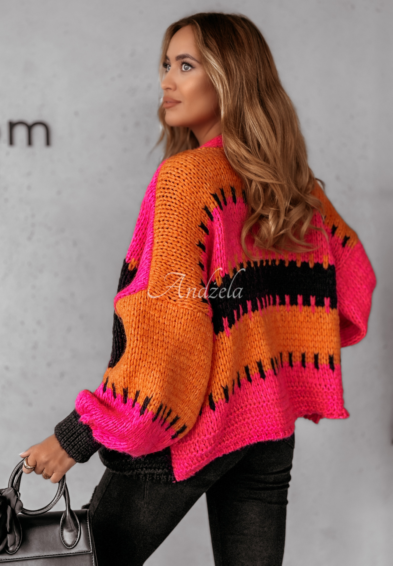 Kurzer Overisze Cardigan Seriously Pretty orange-rosa