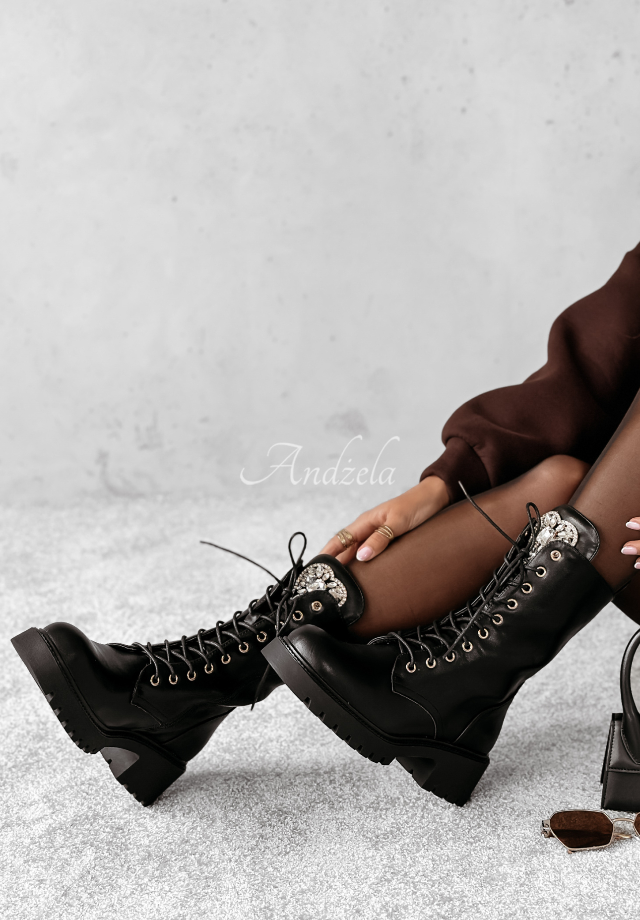 Arbeiterstiefel aus Leder Treadwell Schwarz