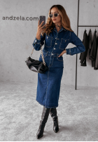 Jeans Kleid Christie ciemnoniebieska