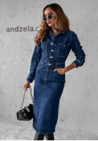 Jeans Kleid Christie ciemnoniebieska