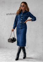 Jeans Kleid Christie ciemnoniebieska