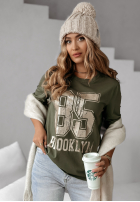 Bluse z nadrukiem Brooklyn 85 Khaki