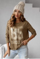 Bluse z nadrukiem Brooklyn 85 Camel