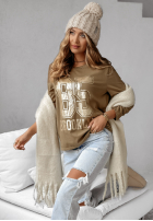 Bluse z nadrukiem Brooklyn 85 Camel