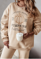 Sweat Set z haftem Pumpkins Beige