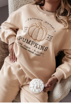 Sweat Set z haftem Pumpkins Beige