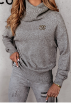 Pullover z golfem Cozy Clouds Grau