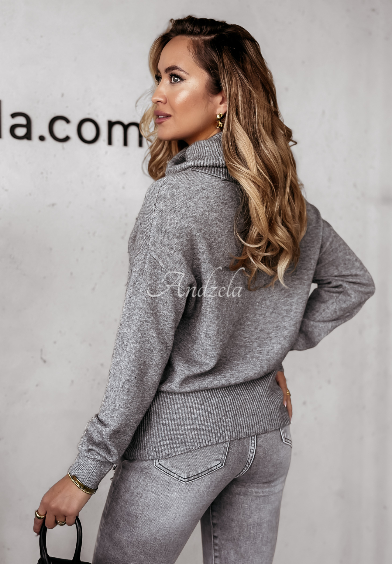 Rollkragenpullover Cozy Clouds Grau