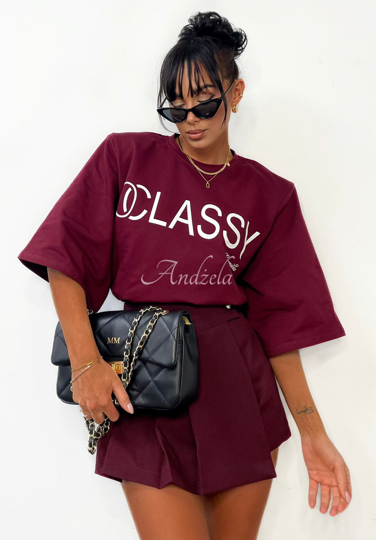 T-Shirt mit Print La Milla Classy Burgunderrot