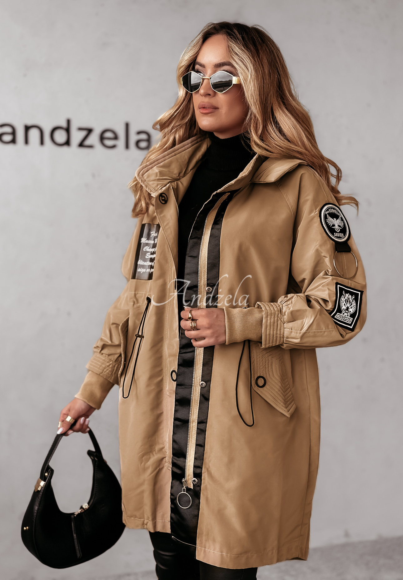 Parka-Jacke mit Kapuze Point Of View Camel