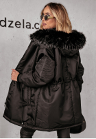 Dwustronna Jacke parka z futerkiem Winter Bliss Schwarz