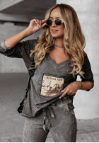 Bluzka z nadrukiem Simply Perfect ciemnoszara II