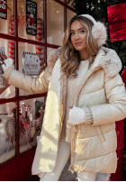 Pikowana Jacke z futerkiem Winter To Go Beige