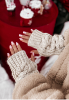 Plecione Handschuhe Winter Wishes Beige