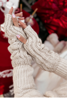 Plecione Handschuhe Winter Wishes Beige