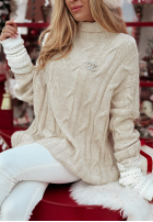 Pleciony Pullover Autumnal Sunshine Beige