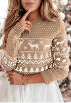 Świąteczny Pullover Christmas Time Beige