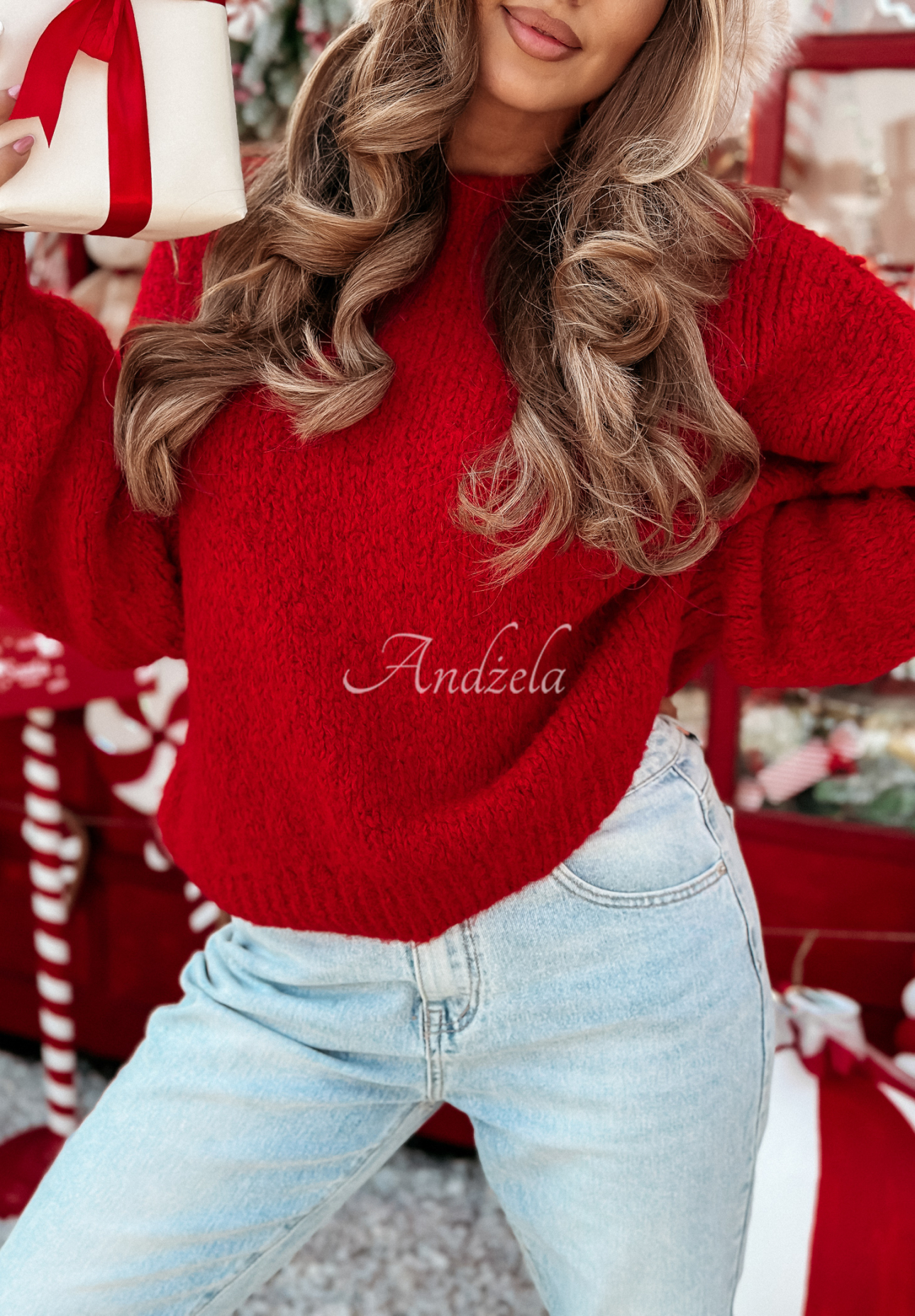 Oversize Pulli Amari Rot