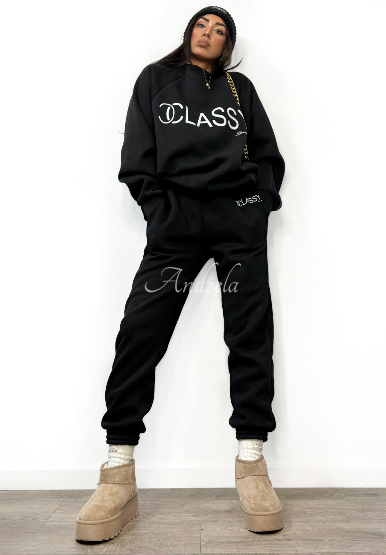 Langes Sweatshirt mit Print La Milla Classy Schwarz