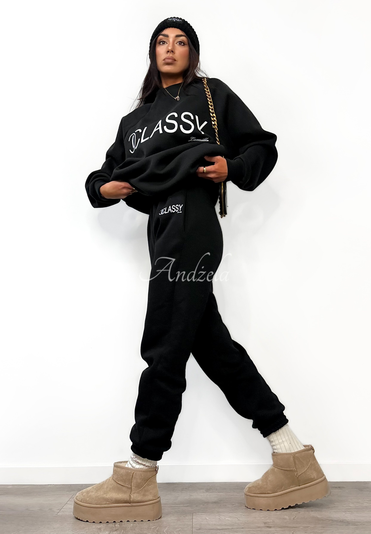 Langes Sweatshirt mit Print La Milla Classy Schwarz