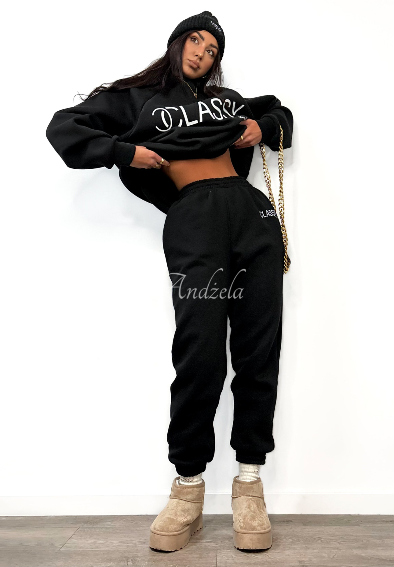 Langes Sweatshirt mit Print La Milla Classy Schwarz