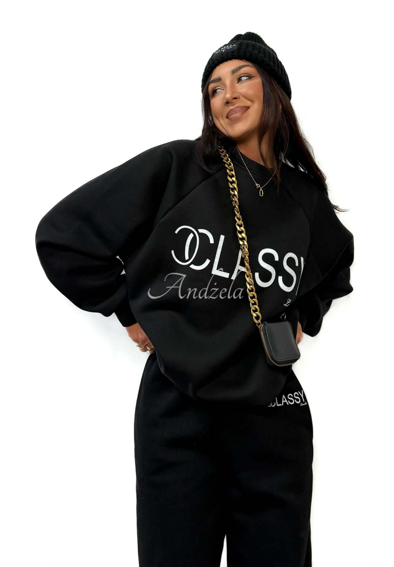 Langes Sweatshirt mit Print La Milla Classy Schwarz