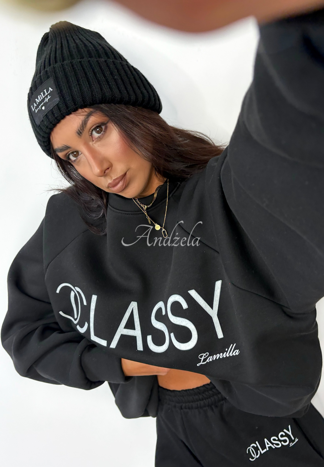 Langes Sweatshirt mit Print La Milla Classy Schwarz