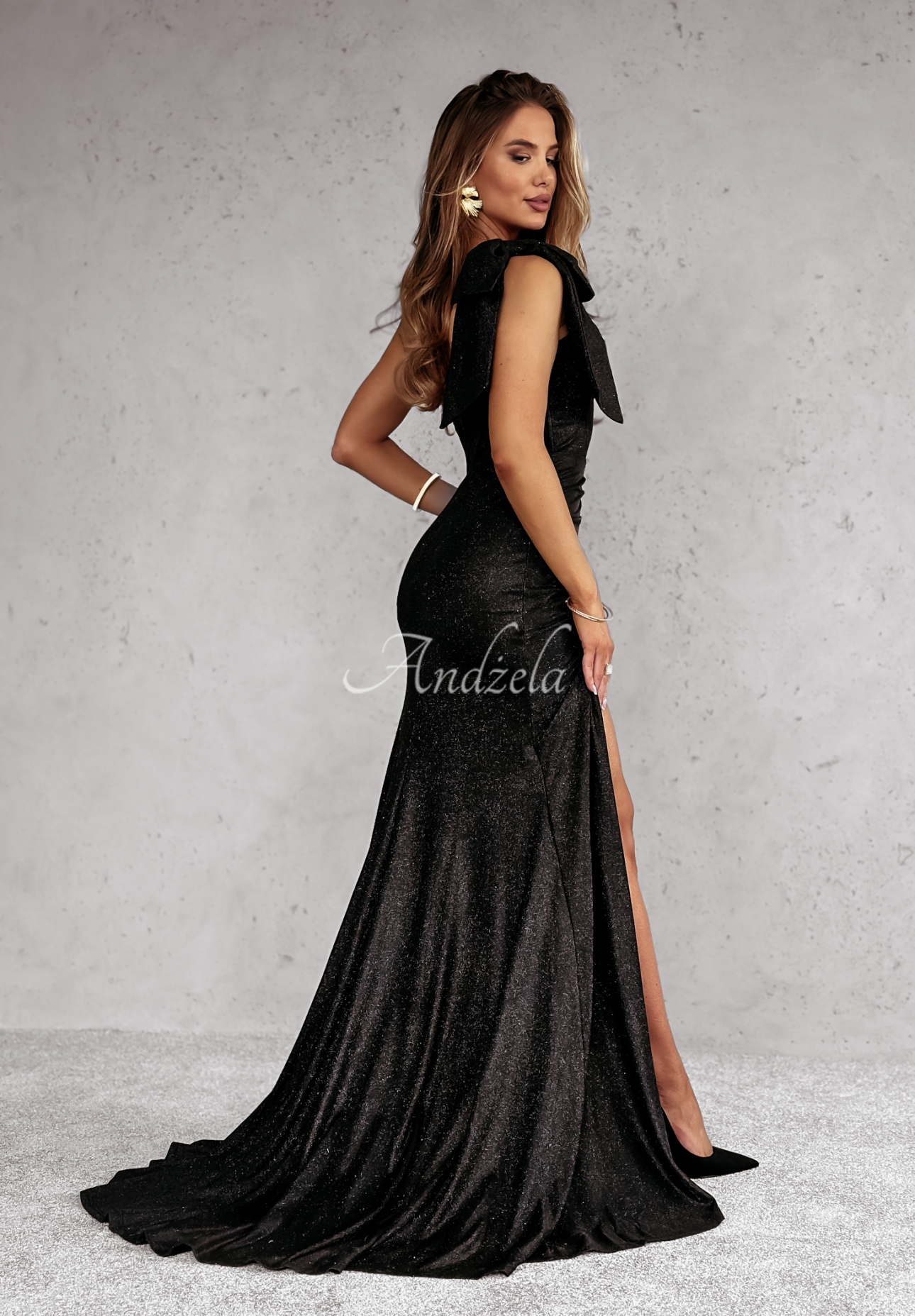 Glitzerndes Maxikleid Diamond Of The Season Schwarz