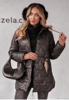 Pikowana Jacke z kapturem Cozy Embrace Schwarz