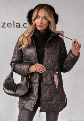 Steppjacke mit Kapuze Cozy Embrace Schwarz