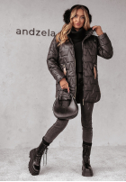 Pikowana Jacke z kapturem Cozy Embrace Schwarz