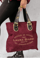 Zamszowa Tasche Voyage Burgunderrot