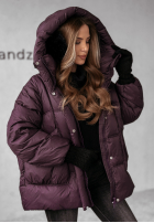 Pikowana Jacke Watch It Snow Pflaumenfarben