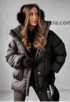 Pikowana Jacke Watch It Snow Schwarz