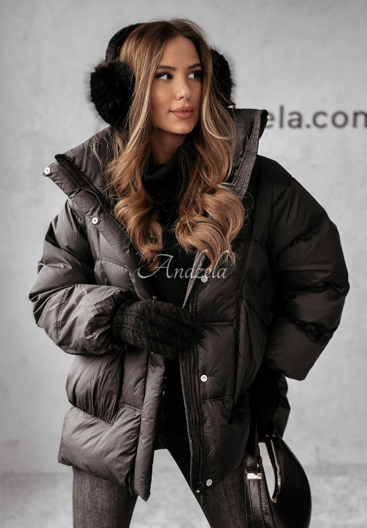 Steppjacke Watch It Snow Schwarz