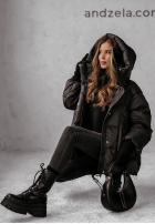 Pikowana Jacke Watch It Snow Schwarz