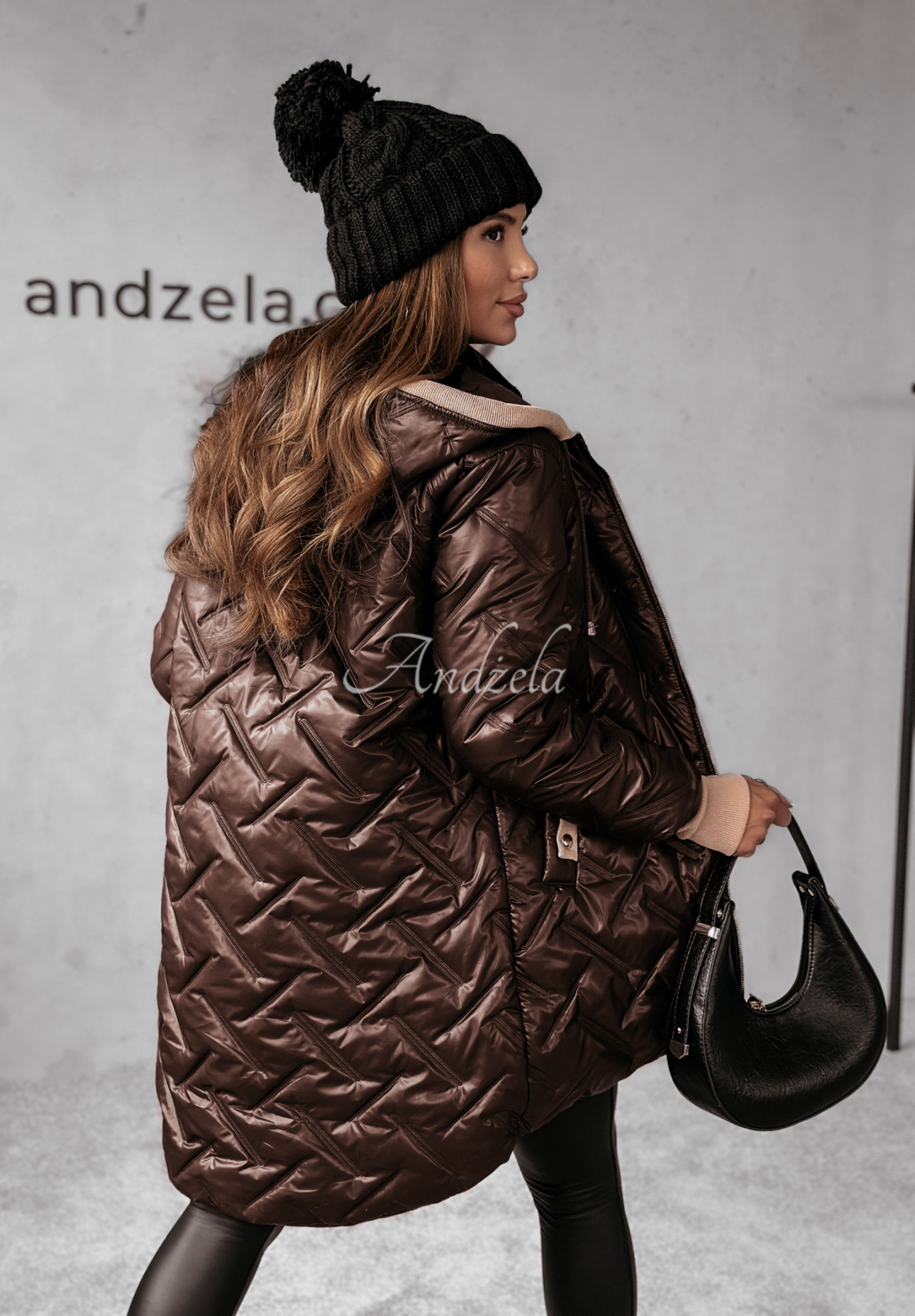 Steppjacke mit Kapuze It Is Becoming Schokoladenbraun