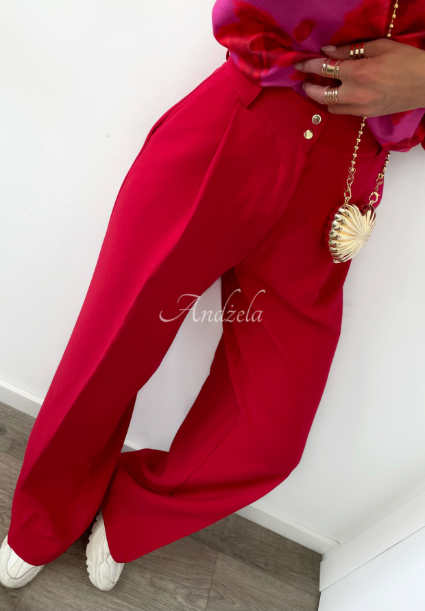 Elegante Wide Leg Hosen La Milla Avenue Rot