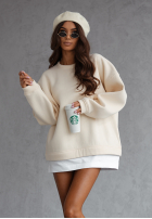 Sweatshirt oversize All Day Long Ecru